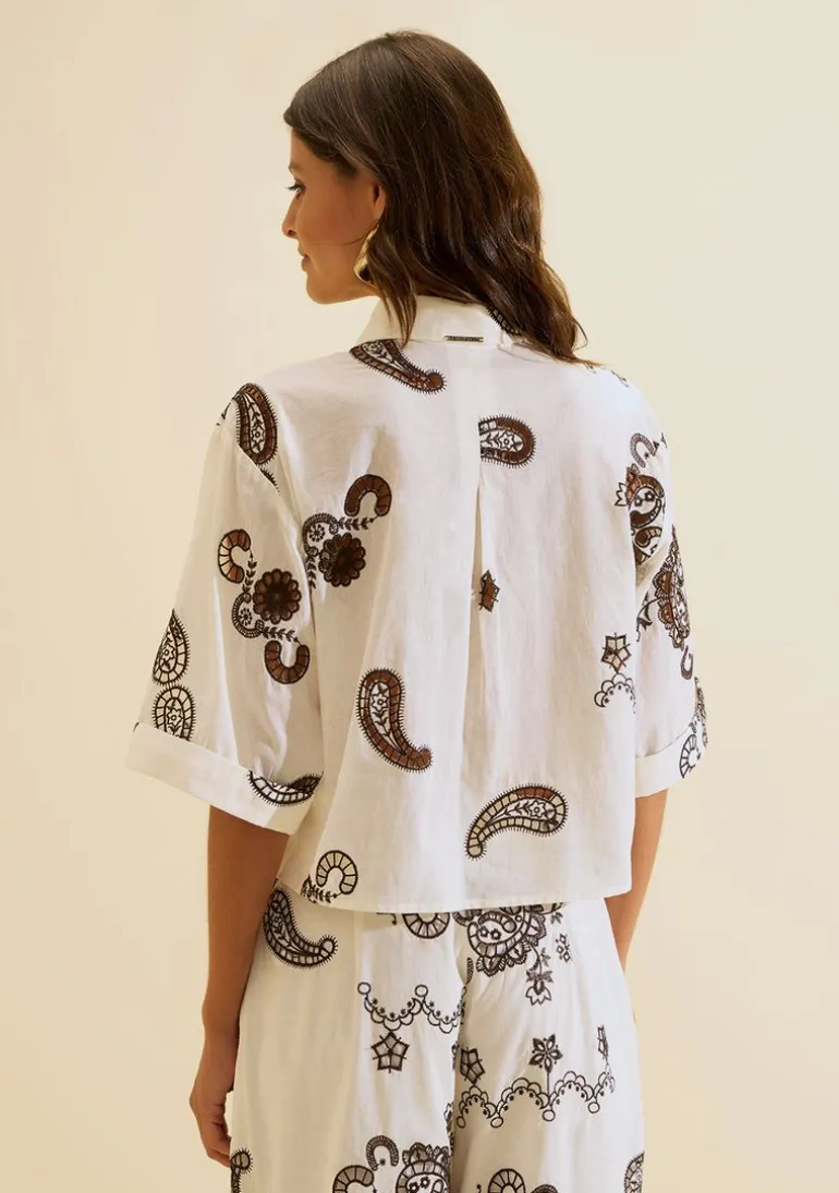 Camisa Clássica Arabesca Off White