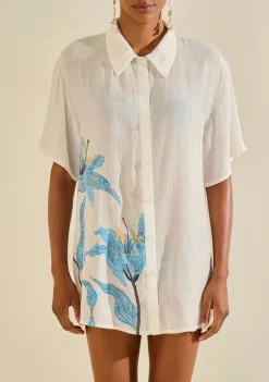 Camisa Manga Curta Herbário Off White