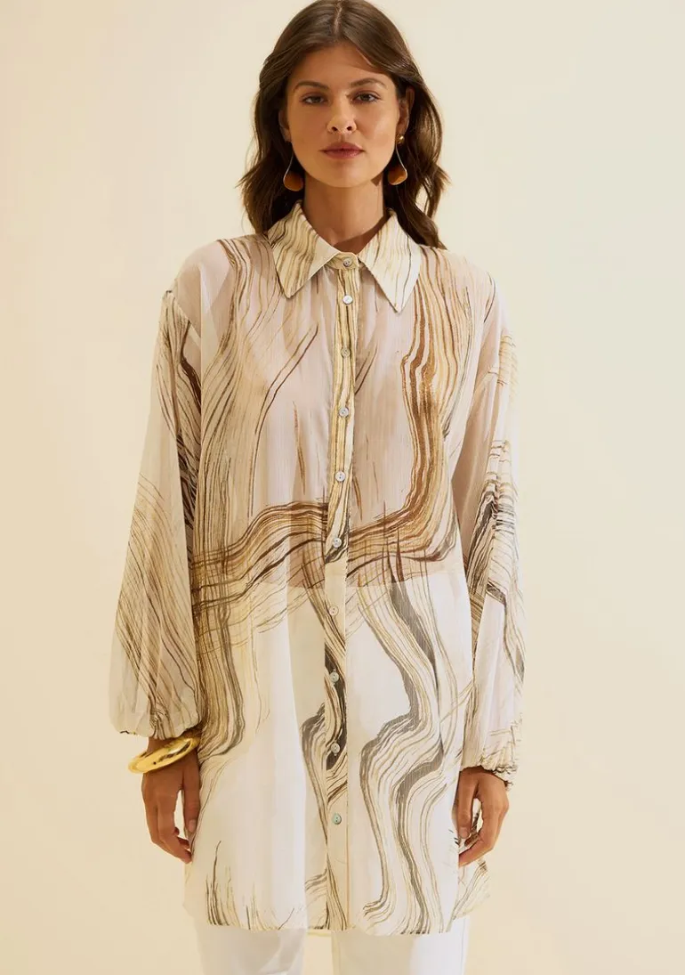 Camisa Manga Longa Nereia Off White