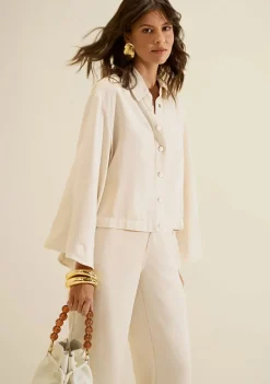 Camisa 7 Oitavos Florada Off White