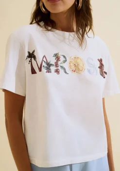 Camiseta Manga Curta Flora Off White