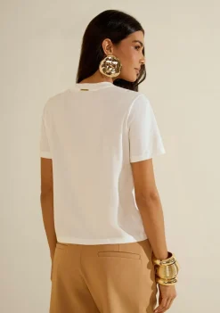 Camiseta Manga Curta Florescer Off White