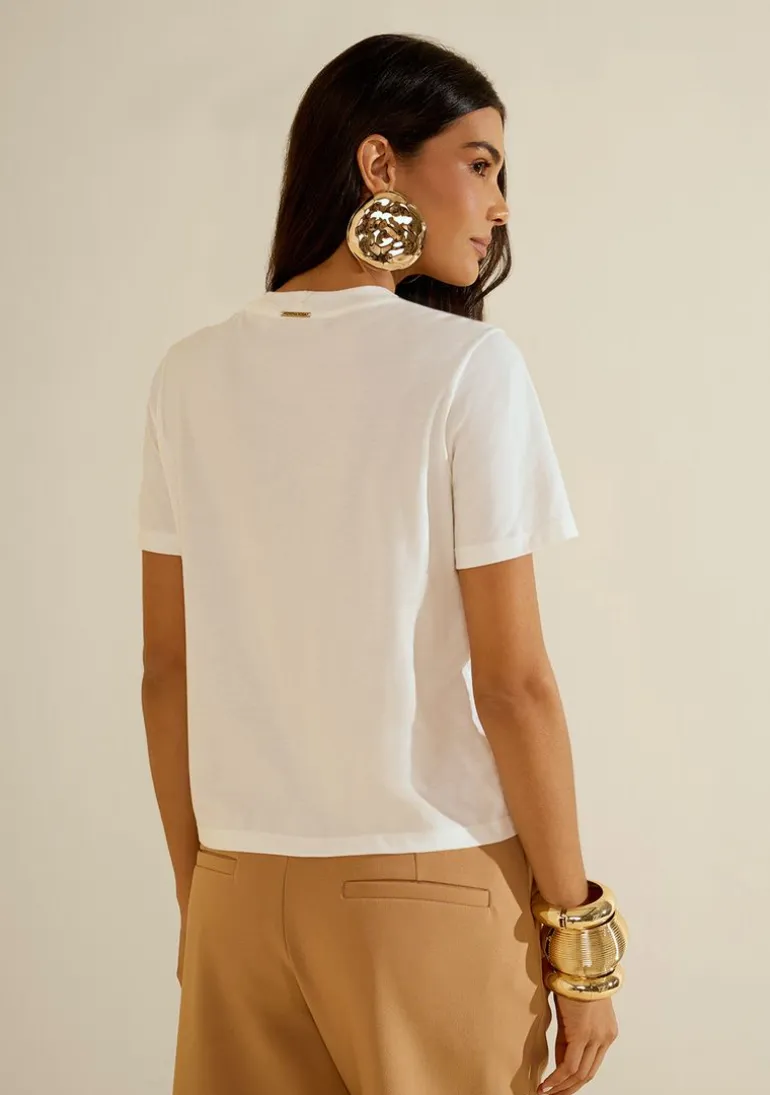 Camiseta Manga Curta Florescer Off White