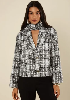 Casaco Tweed Valenza Preto