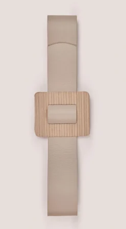 Cinto Morena Rosa Cintura Médio Com Fivela Off White