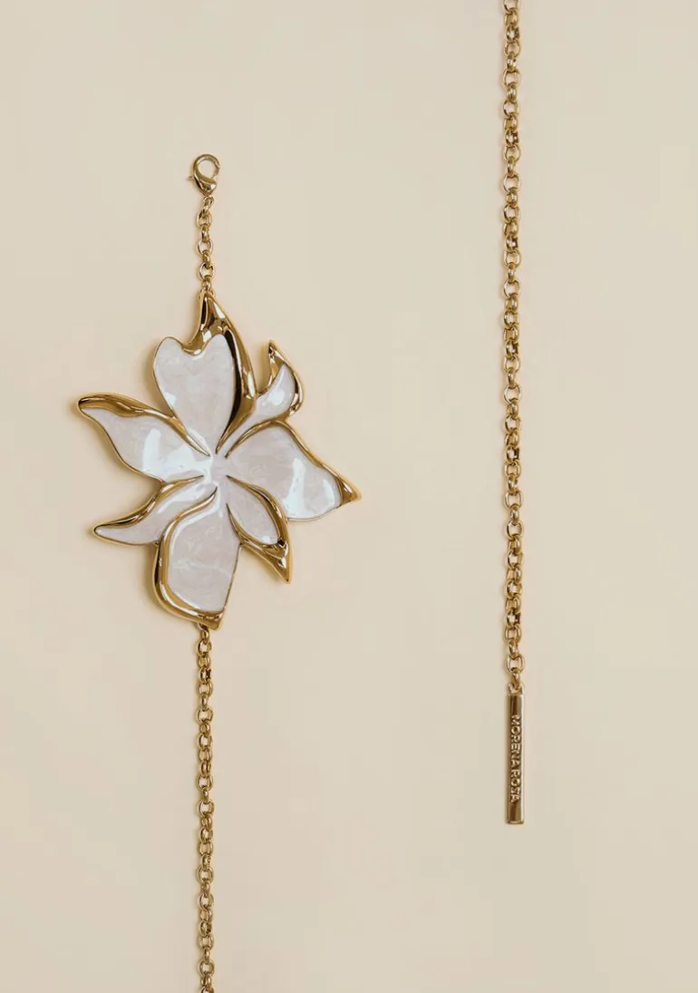 Cinto Morena Rosa Cintura Médio Max Floral Dourado