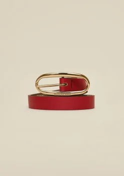 Cinto Morena Rosa Cintura Quadril Fino Fivela Personalizada Vermelho