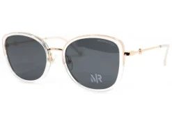 Óculos Morena Rosa Angular Com Metal Dourado