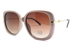 Óculos Morena Rosa Quadrado Haste Metal Bege