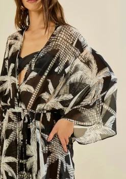 Kaftan Longa Palmare Preto