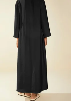 Kimono Morena Rosa Solto Manga Longa Alongado Preto