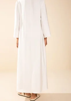 Kimono Morena Rosa Solto Manga Longa Alongado Off White