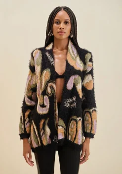 Kimono Morena Rosa Solto Manga Longa Alongado Preto