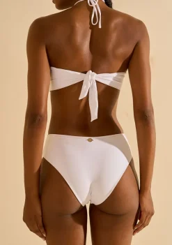 Maiô Morena Rosa Frente Única Bojo Removível Off White