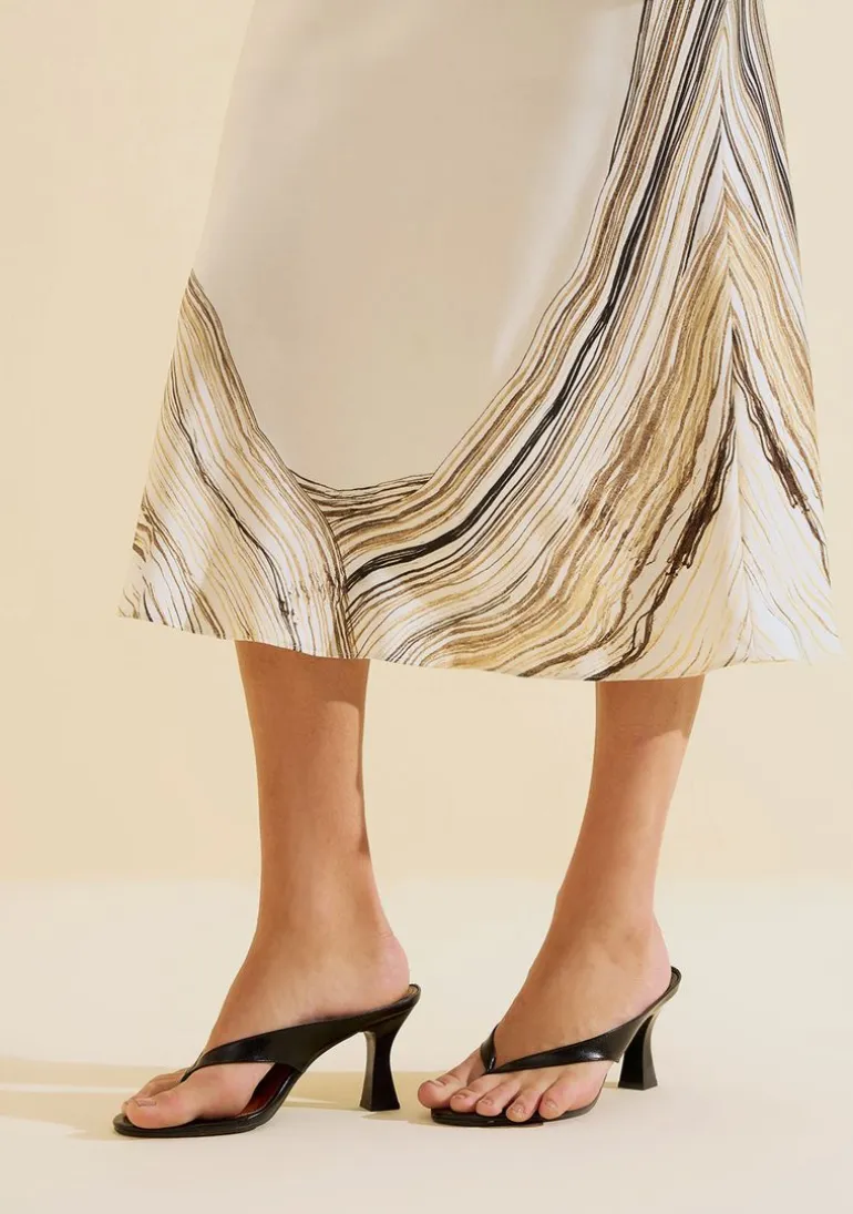 Saia Midi Evasê Nereia Off White