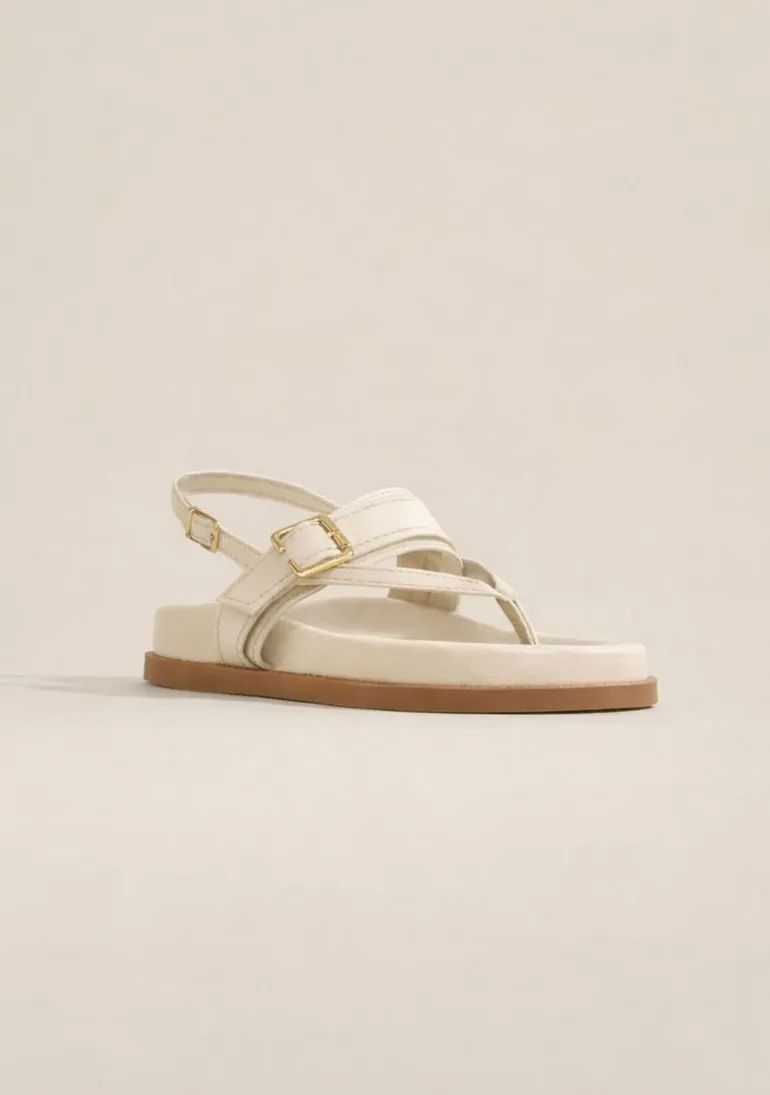 Sandalia Papete Alba Off White