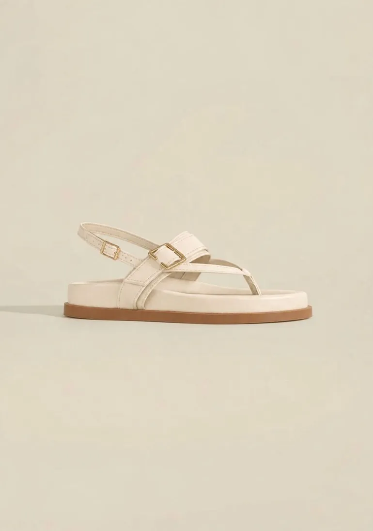 Sandalia Papete Alba Off White