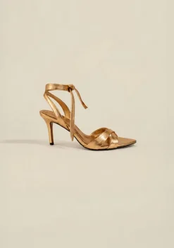 Sandália Salto Arábica Dourado