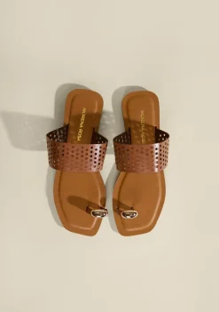 Sandália Slide Brotto Caramelo