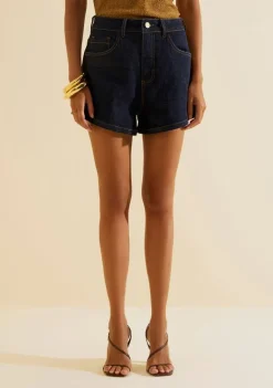 Shorts Jeans Amplo Prisma Azul