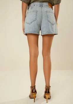Shorts Morena Rosa Amplo Alta Azul