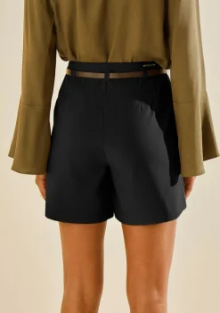 Shorts Morena Rosa Amplo Alta Preto
