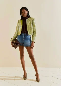 Shorts Morena Rosa Amplo Média Azul