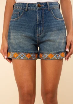 Shorts Morena Rosa Reto Alta Azul