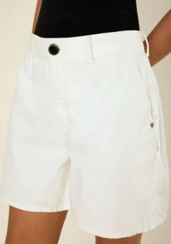 Shorts Morena Rosa Reto Alta Off White