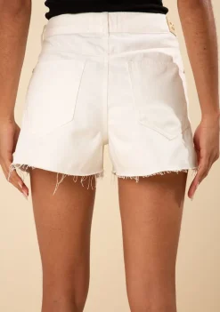 Shorts Morena Rosa Reto Baixa Off White