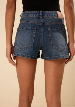 Shorts Morena Rosa Reto Média Azul