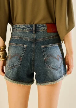 Shorts Morena Rosa Reto Média Azul
