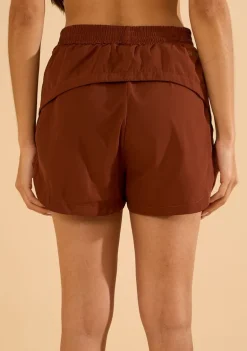 Shorts Morena Rosa Reto Média Marrom
