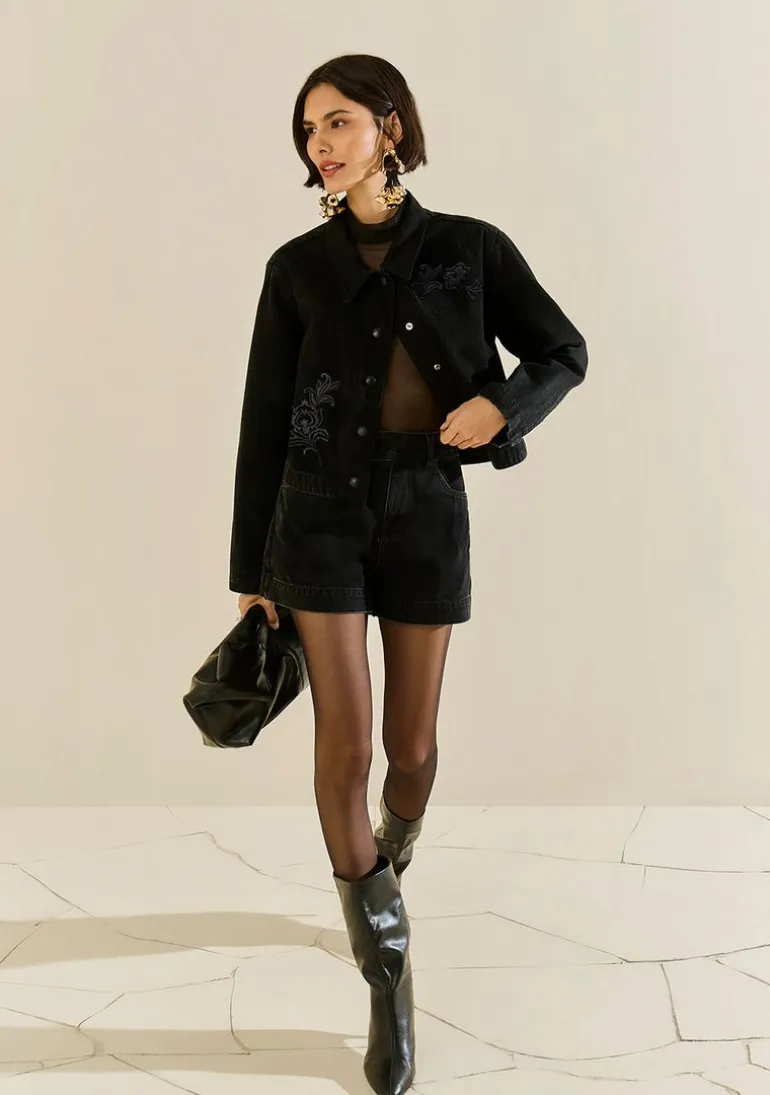 Shorts Morena Rosa Reto Média Preto