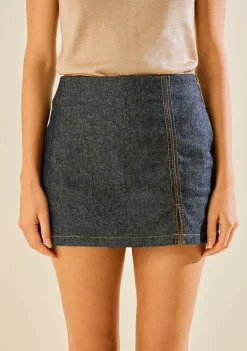Shorts Morena Rosa Saia Reto Alta Azul