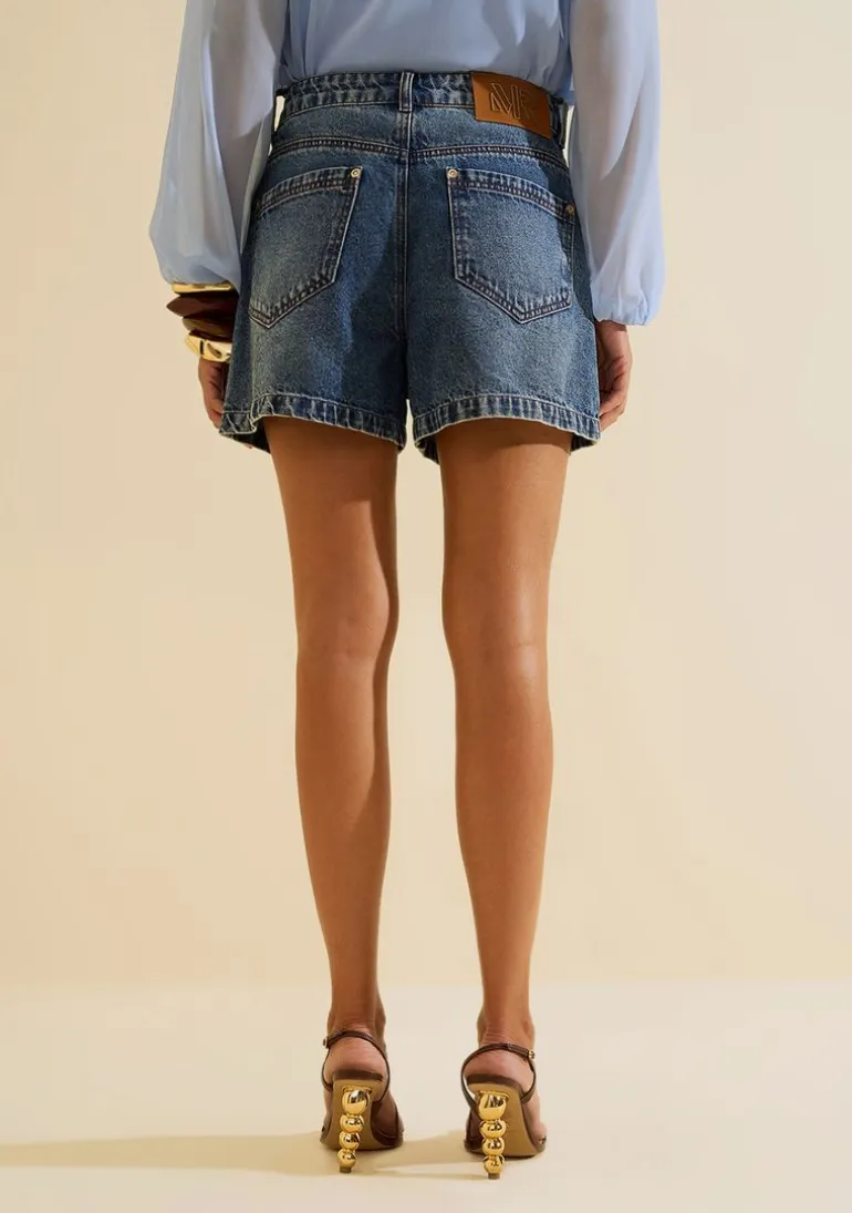 Shorts Reto Índigo Azul