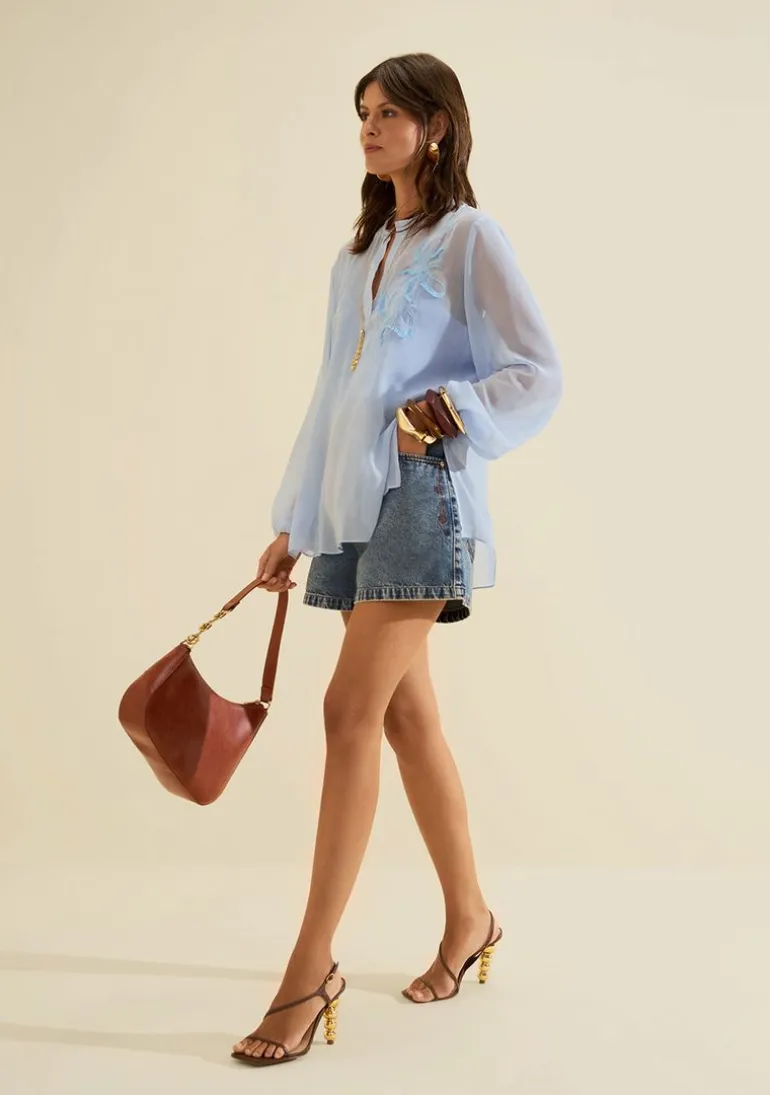 Shorts Reto Índigo Azul