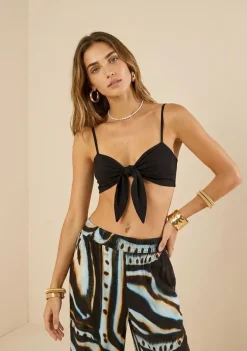 Top Decote V Náutilo Preto