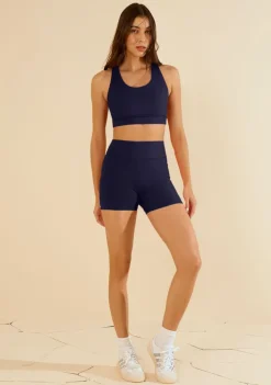 Top Morena Rosa Decote Careca Nadador Azul
