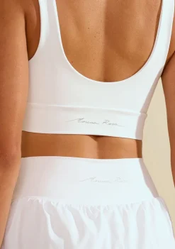 Top Morena Rosa Decote Costas Alça Fina Branco