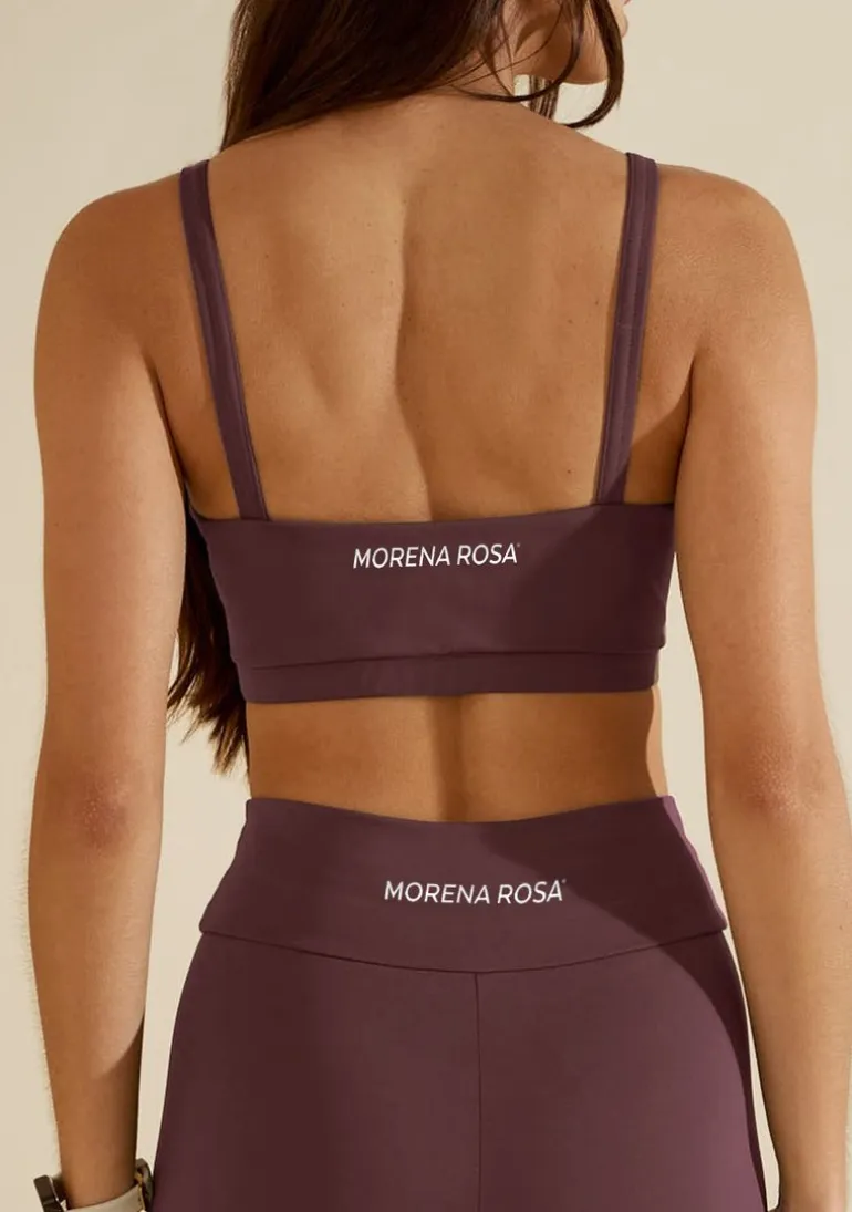 Top Morena Rosa Decote Quadrado Alça Larga Preto