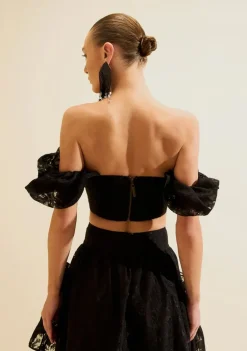 Top Ombro a Ombro Noir Preto