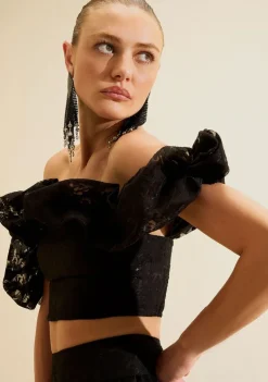 Top Ombro a Ombro Noir Preto
