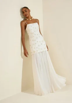 Vestido Curto Ajustado Lírio Off White
