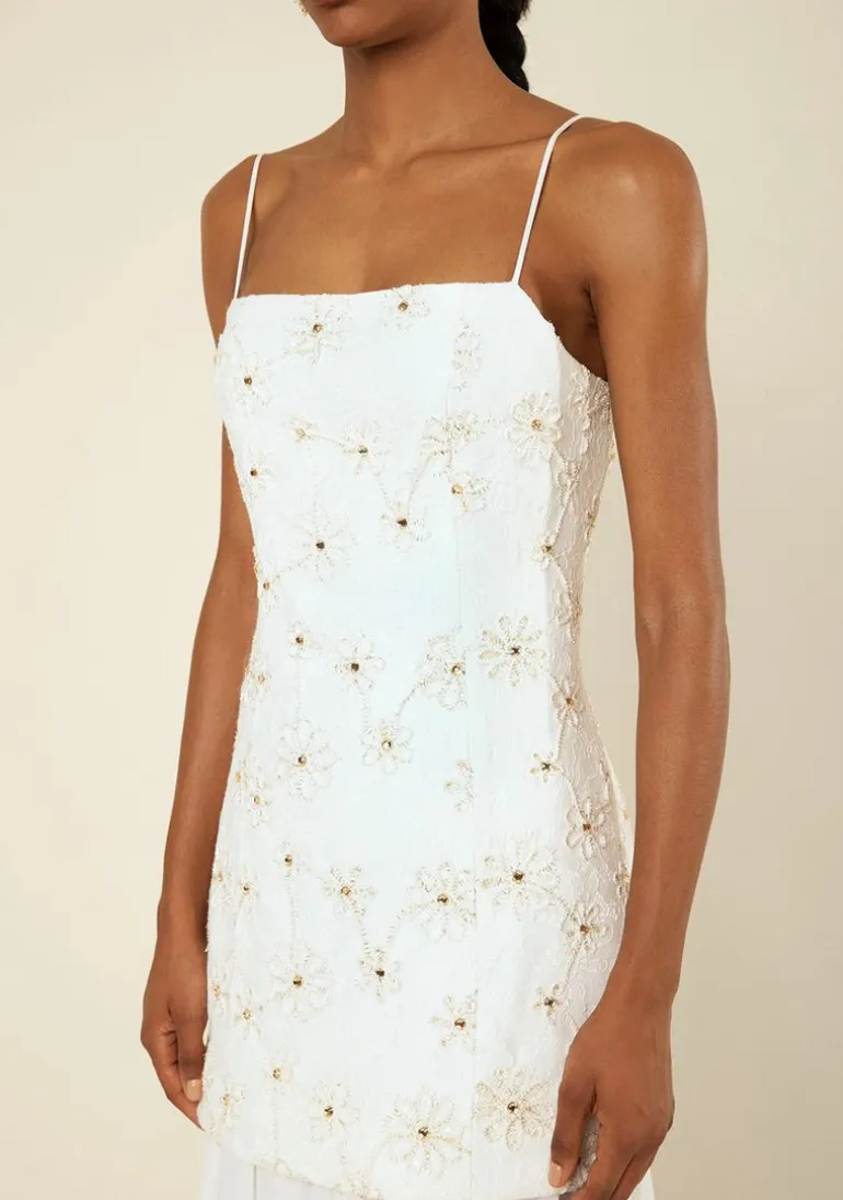 Vestido Curto Ajustado Lírio Off White
