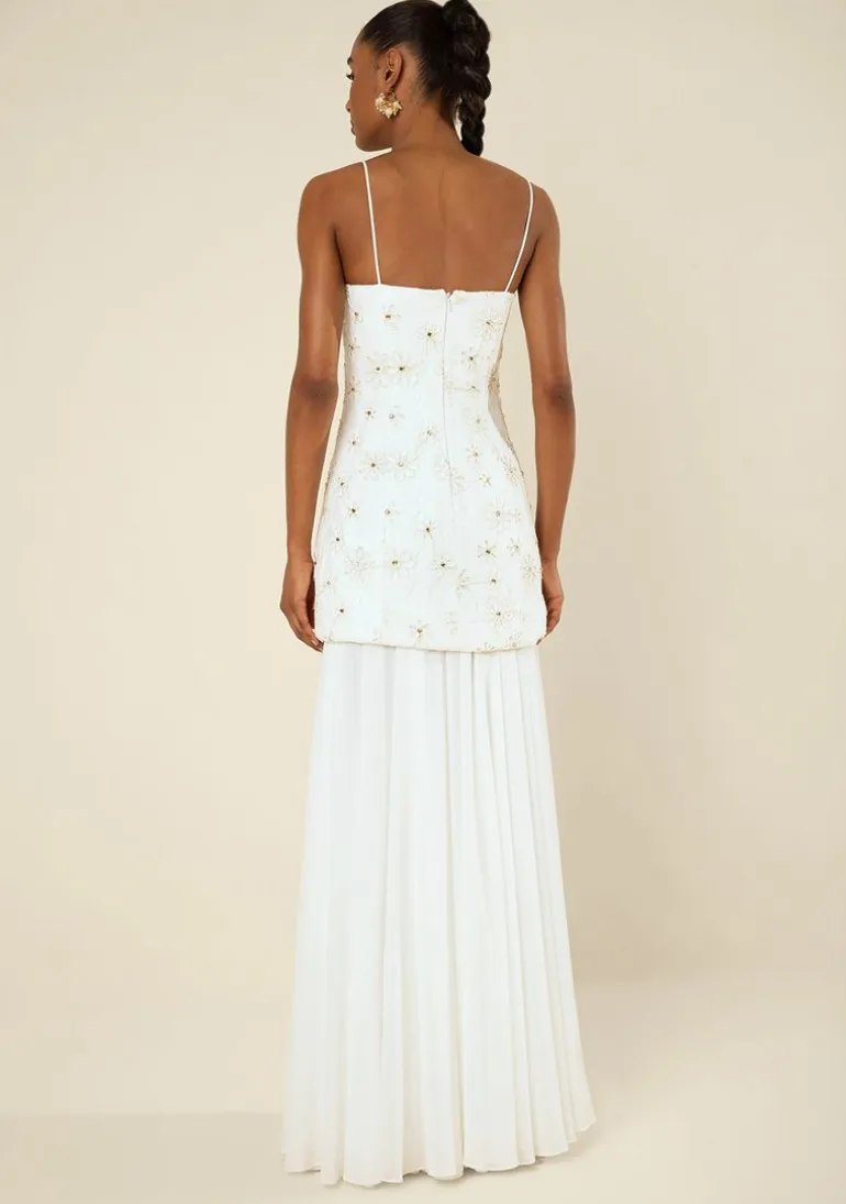 Vestido Curto Ajustado Lírio Off White