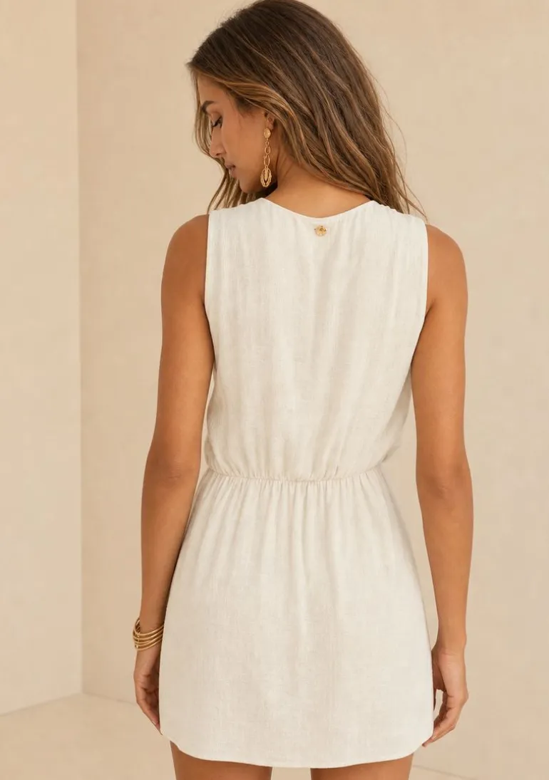Vestido Curto Enlace Off White