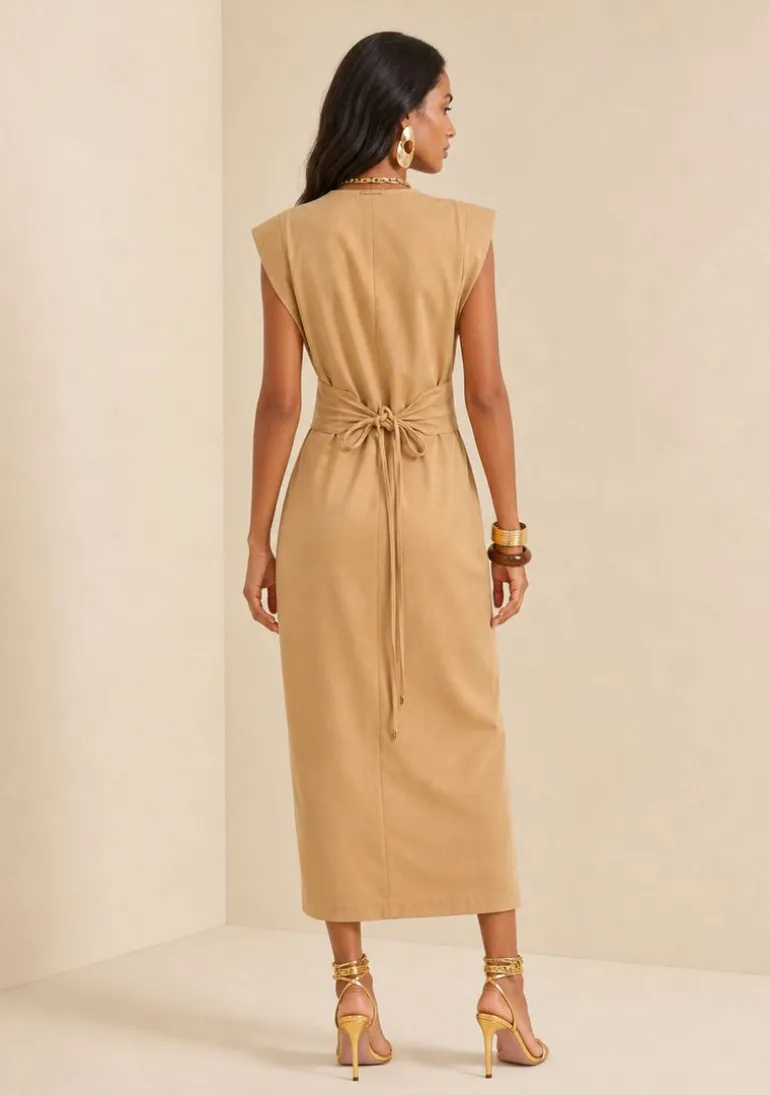Vestido Curto Orla Bege