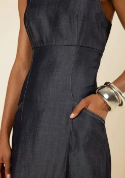 Vestido Midi Cerra Azul