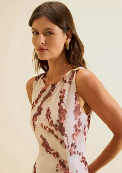 Vestido Midi Flora Bege